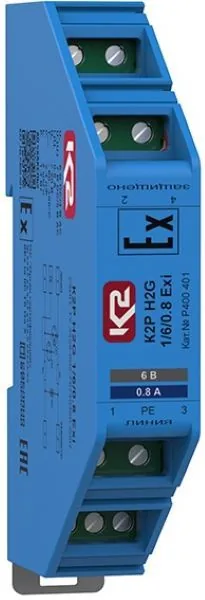 Уcтройство защиты от импульсных перенапряжений и помех Хакель К2Р Н2G 1/6/0.8 Exi